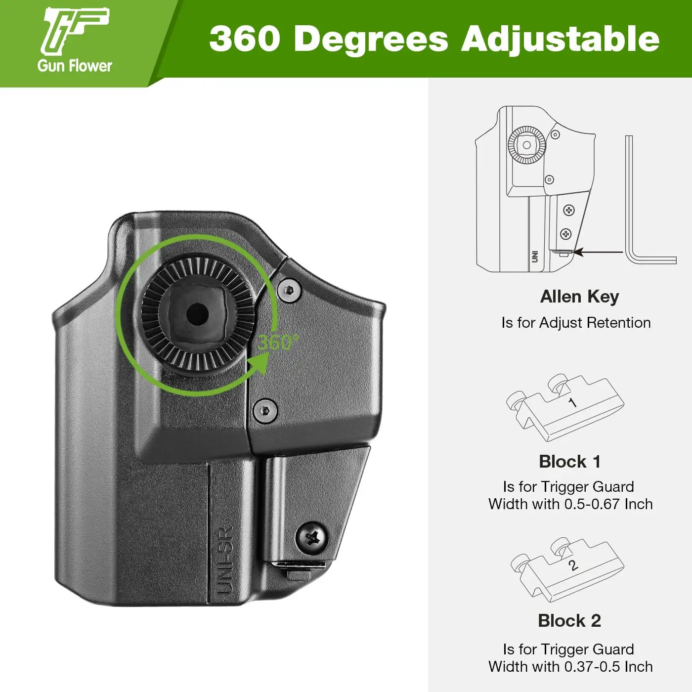 Pistol Holster Universal Polymer OWB Holster For Glock/Taurus/Springfield/TARA/Walther/Ruger/S&W/Sig Sauer/CZ/SCCY Tactical Handgun Holder