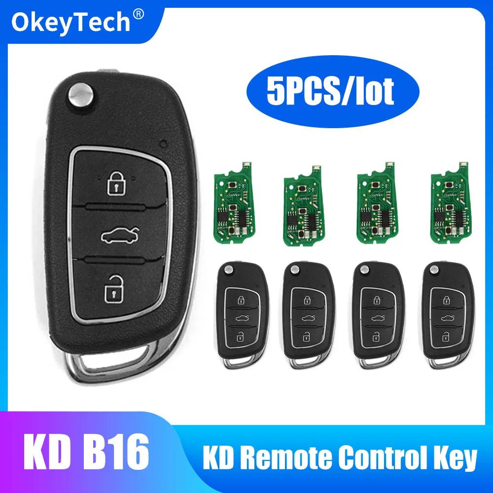 

OkeyTech 5PCS/lot KEYDIY B16 3 Button B Series Universal KD Remote Control Smart Car Key For KD900/MINI/KD-X2 Programmer