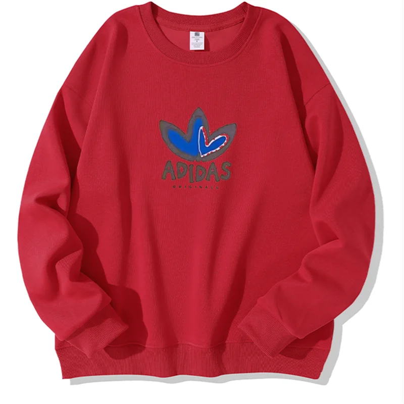 Adidas Hoodise Men and Women Round Neck Without Hat Breathable Leisure and Casual Designed in The Front Multicolor