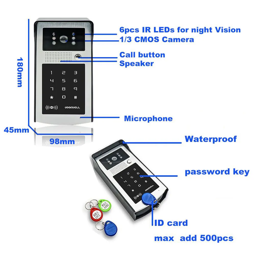 Sonnette vidéo de sécurité WiFi (argent) - Interphone de sécurité WiFi avec  objectif (argent), Fabricant de produits de télécommunication fabriqués à  Taïwan