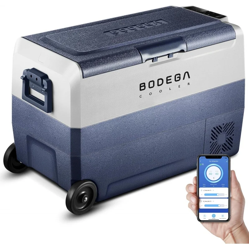 

[Обновление] bodeacooler 12 Volt холодильник, Портативный морозильник, автомобильный холодильник с двумя зонами управления через приложение WiFi, 53 кварты (50 л)-4 ℉-68 ℉ RV C