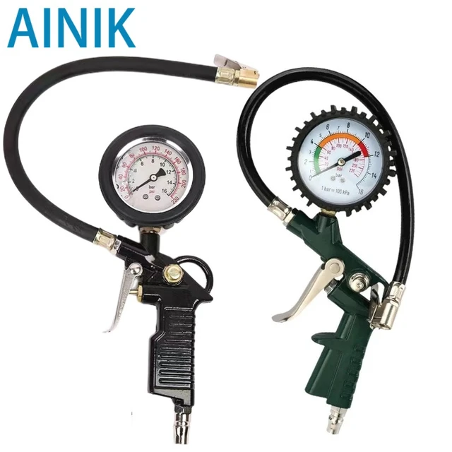 Tyre Pressure Gauge 0-220 PSI Tyre Inflator with Pressure Gauge Air  Compressor, Valve Air Chuck and 90 Degree Valve Extender - AliExpress