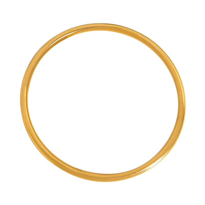Simple Round Women's Stainless Steel Bracelet Rose Gold Color Silver 5 Sizes Gold-plated Bangle Jewelry stainless steel bracelet
