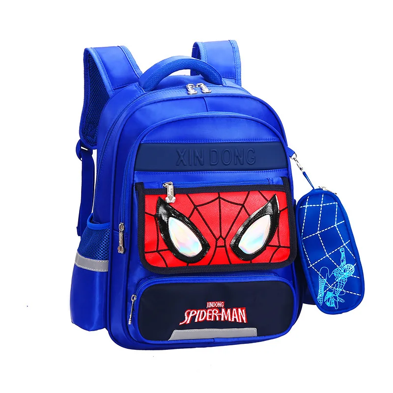 2024 Disney New School Bags For Boys Spider Man Grade 1-6 Primary Student Shoulder Orthopedic Backpack Large Capacity Mochilas