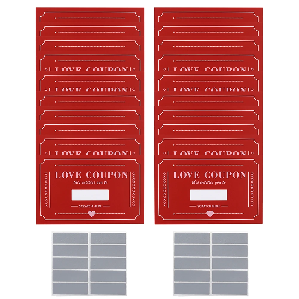 Romantic Scratch-Off Love Coupons - Creative Gift Set
