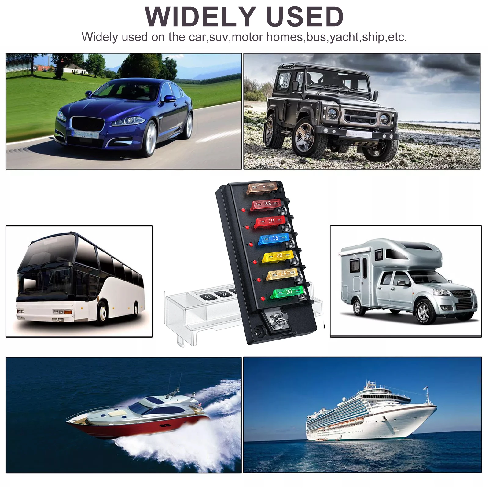Scatola Dei Fusibili Con Blocco Portafusibili Di Distribuzione Stereo Audio Per Auto A 4 Vie Mini Distributore Di Fusibili Anl Con Spia Di Istruzioni Rossa 87540461