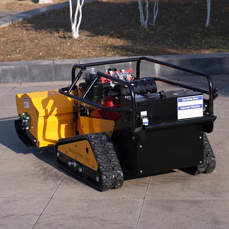 Robot Tagliaerba Telecomandato Personalizzato, Facile da Usare, Mini Tosaerba Cingolato per Pendii e Colline, Trinciatrice - immagine 6