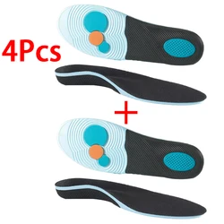 Enhanced Arch Support Orthopedic Shoe Insoles for Comfort and Shock Absorption (Black - 4Pcs)