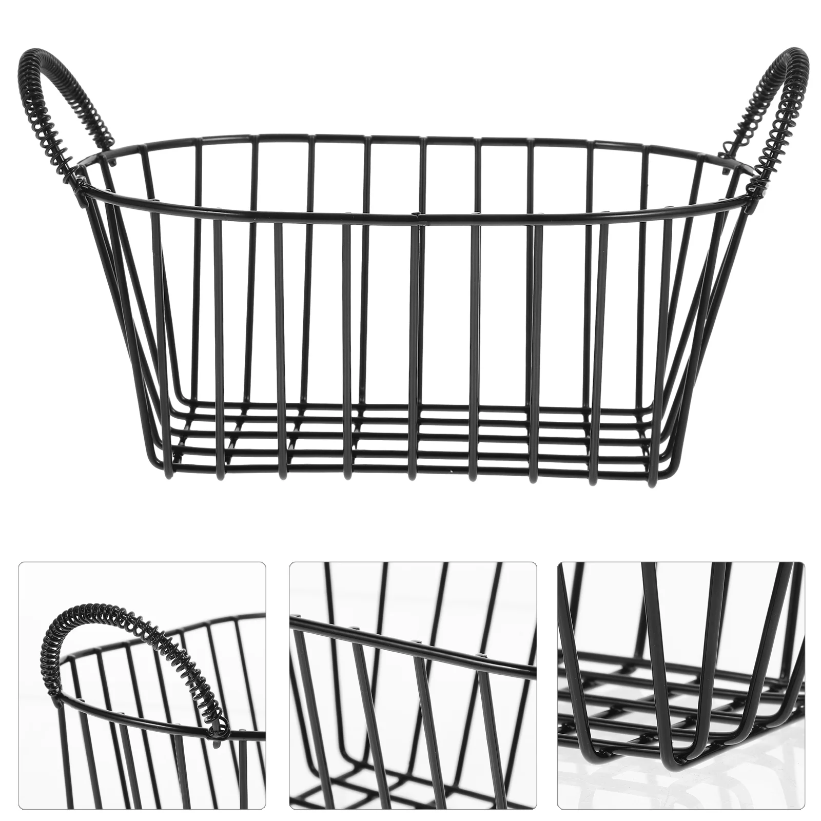 

Iron Snack Basket Small Wire Baskets Metal Fruit Vegetable Storage Desktop for Hamper