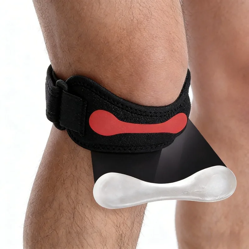 1PC Patella Knee Strap Adjustable Knee Brace Patellar Tendon Stabilizer Support Band for Soccer Basketball Running Jumpe Cycling