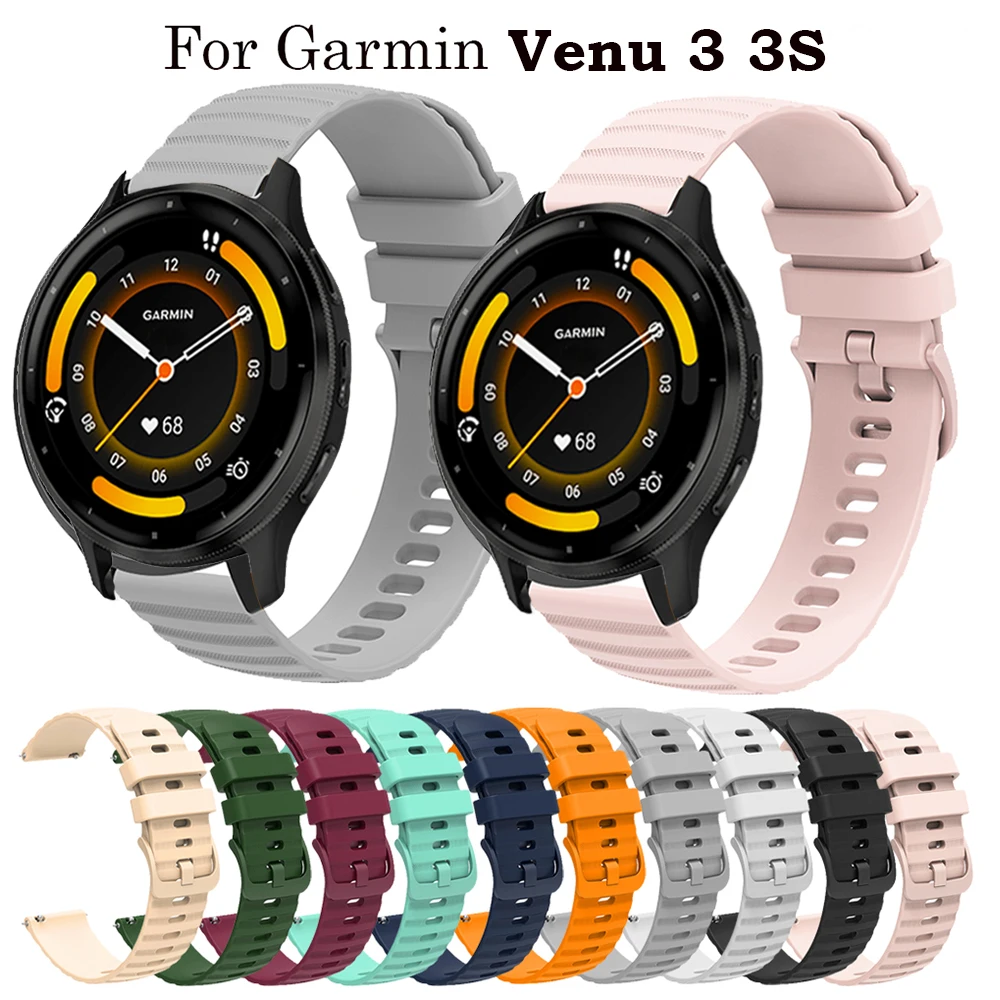 18Mm 20Mm 22Mm Cinturino Per Garmin Venu 3 3S Cinturino Cinturino In Silicone Per Garmin Forerunner 265 255 Cinturino Musicale
