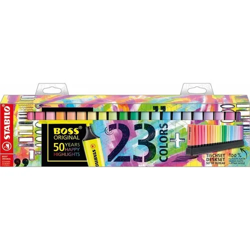 Stabilo Boss Original Pastel Color Highlighter Pen 23 Pcs Stationery Set Table Set Office Graffiti Pen