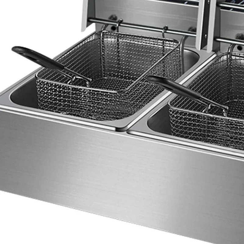 Oven Fryer Double Cylinder Electric Fryer 220V/5000W Fried Chicken French Fries