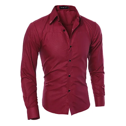 luxury men's shirt Business Style Slim Soft Comfort Slim-Fit Styles Long Sleeve Casual Dress Shirt Gift For Men