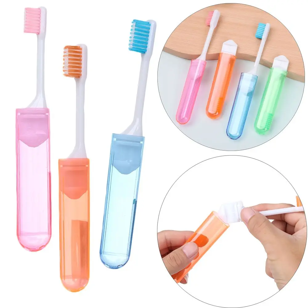 

Folding Toothbrush Portable Travel Camping Outdoor Tooth Brush Business Trip Soft Toothbrush Oral Cleaning Tools