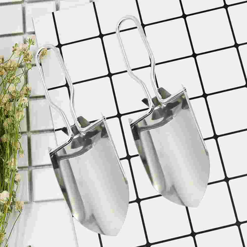 2pcs Outdoor Garden Spatula Stainless Steel Folding Agricultural Planting Flowers Tools Gardening