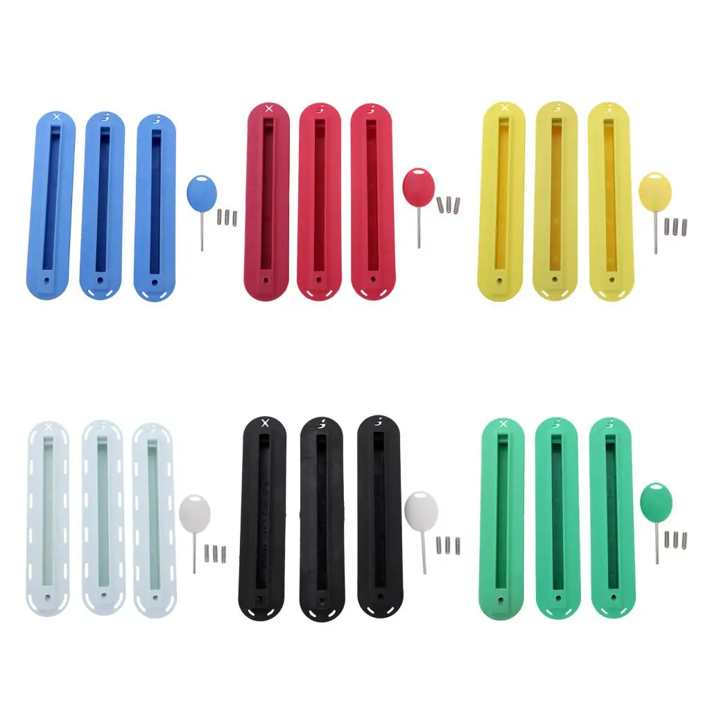 3pcs/Set PVC Surfing Surf Tri- Box Future Thruster Fin Boxes Accessories
