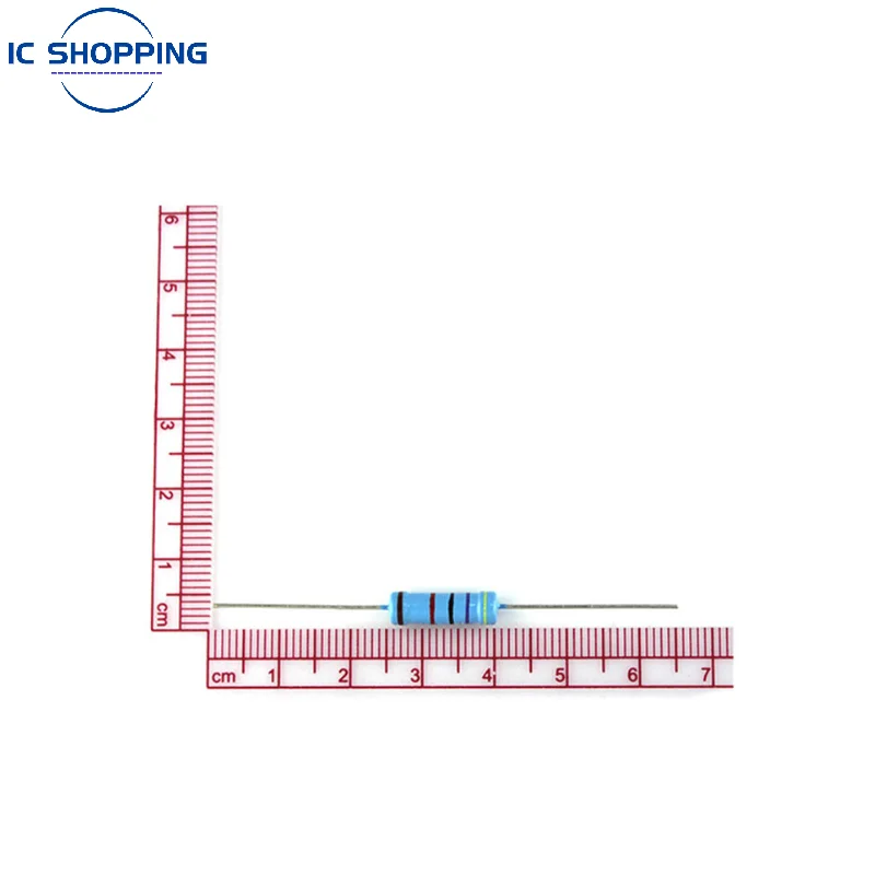 Résistance de puissance à film métallique, 5 couleurs, anneau 2W, 1% ~ 1M 2 0.1 10R 47 4.7 100 220 360 1K 470 K 10K 22K 2.2K 4.7K Ohm, 20 pièces, 100