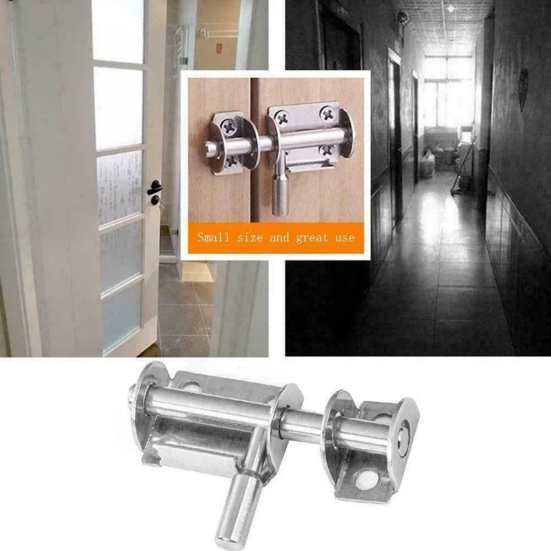 Stainless Steel Door Latch Solid Sliding Bolts Latch Hasp Home Hardware Gate Safety Toilet Door Lock door latch
