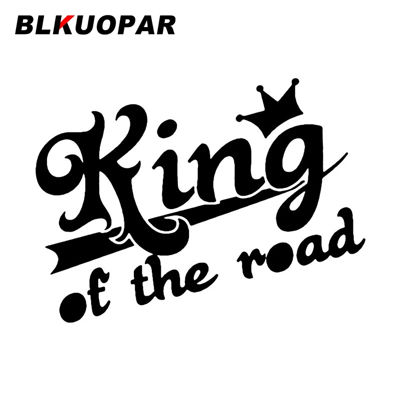 

Автомобильные наклейки с силуэтами BLKUOPAR King of The Road, водонепроницаемые солнцезащитные наклейки, креативный протектор для лобового стекла автомобиля, фургона