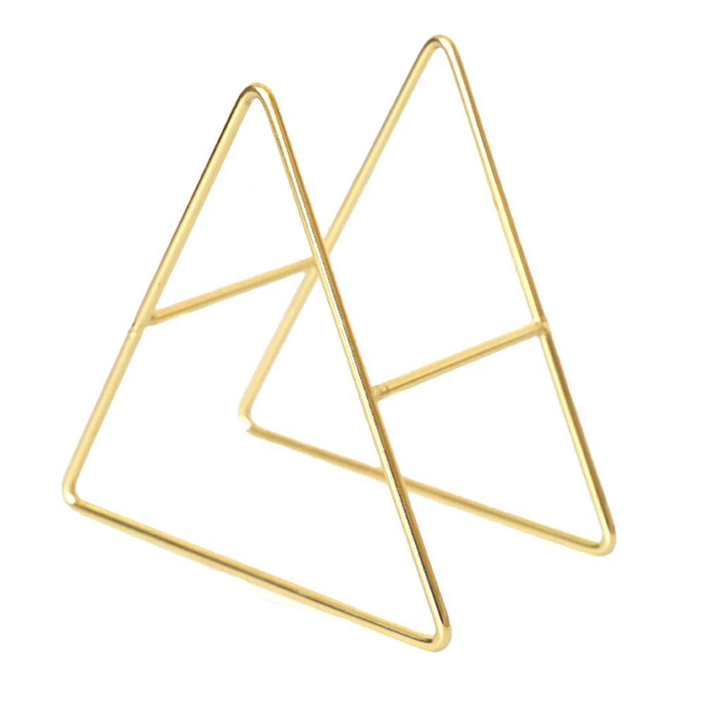 Description Picture 4 of itemBrand New Coaster Holder Kitchen Holders Coaster Holder Gold Iron Space-saving Stand Rack Dish Triangle Coasters