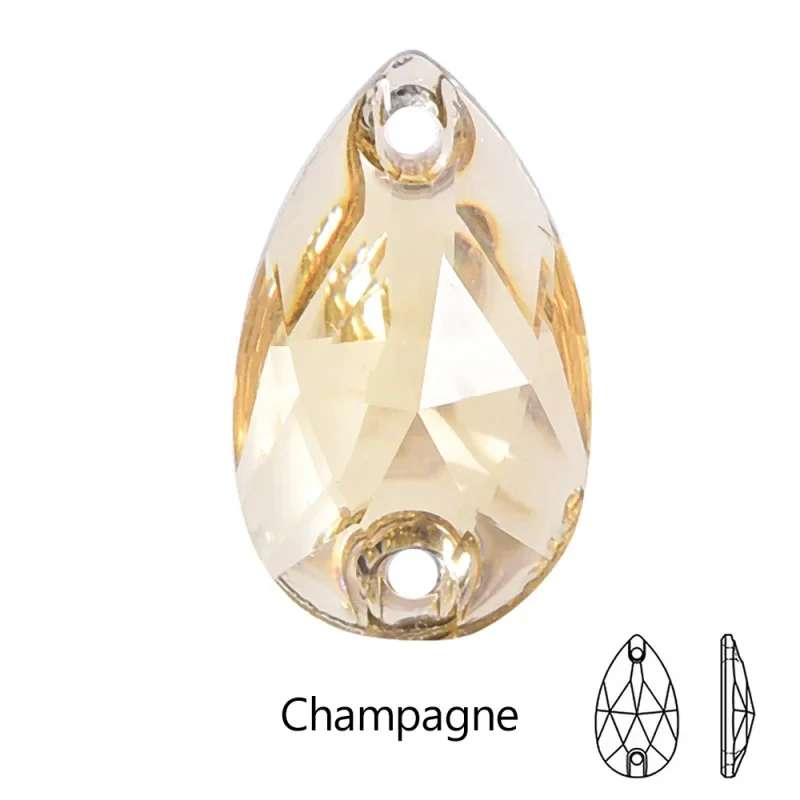 Vibrant Teardrop Resin Rhinestones