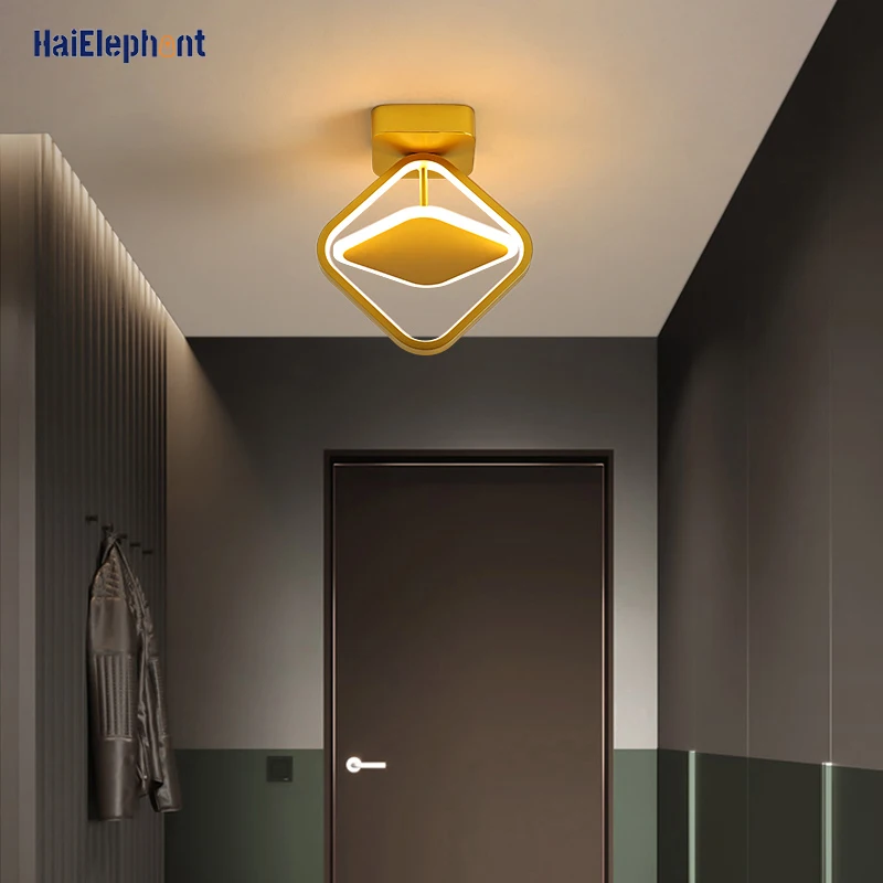 

Golden Luxury Aisle Lamps Modern LED Chandelier Lighting For Bedroom Study Corridor Loft Stairs Home Decorative Lamps Fixtures
