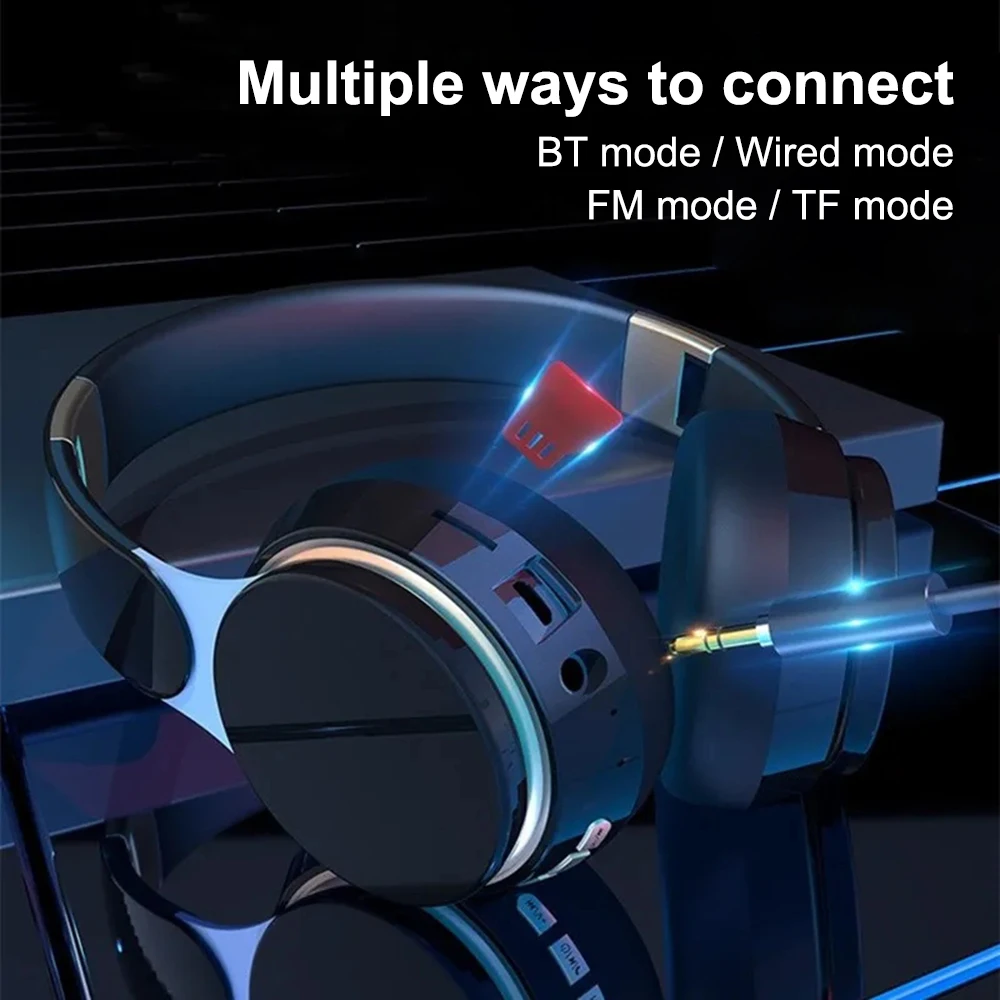 Description Picture 4 of itemWireless Head Mounted Bluetooth Earphones ANC Noise Reduction Foldable Support Wireless/wired/TF Card Mode HD Microphone