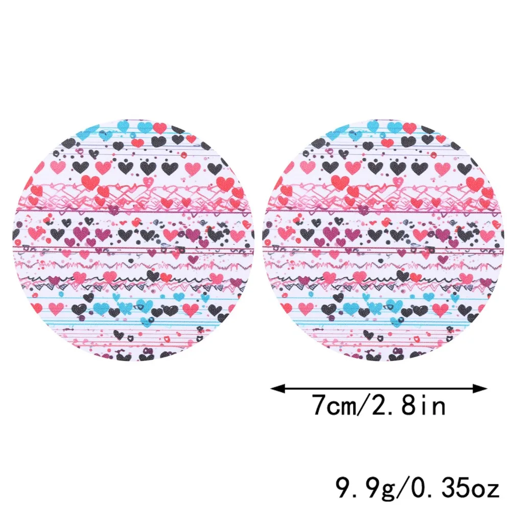 Heart Pattern Car Auto Cup Mats Anti-Slip Pad Cup Mat Auto Holder Insert Coaster Pink Anime Pattern