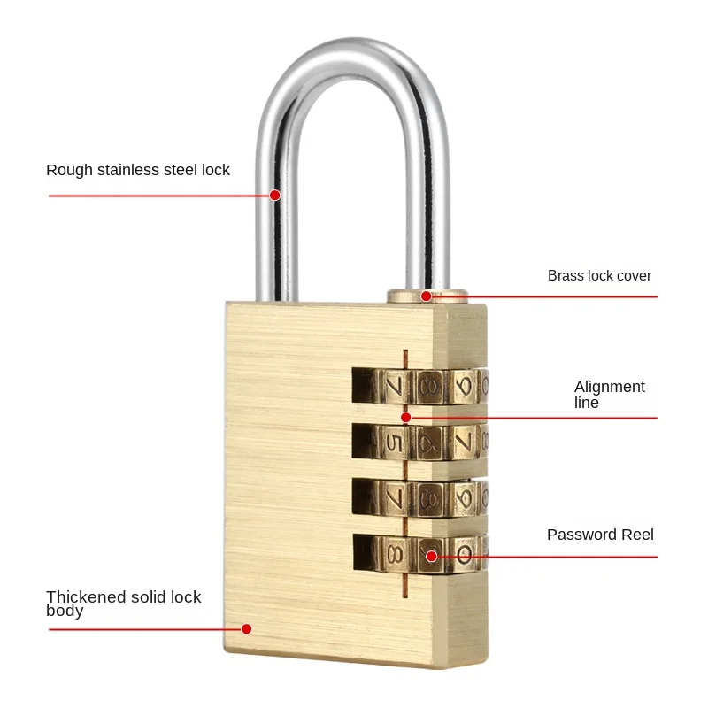 4 Dial Digit Password Lock Combination Suitcase Luggage Metal Code Password Locks Padlock Travel Safe Anti-Theft Cijfersloten 5 4 Dial Digit Password Lock Combination Suitcase Luggage Metal Code Password Locks Padlock Travel Safe Anti-Theft Cijfersloten 5