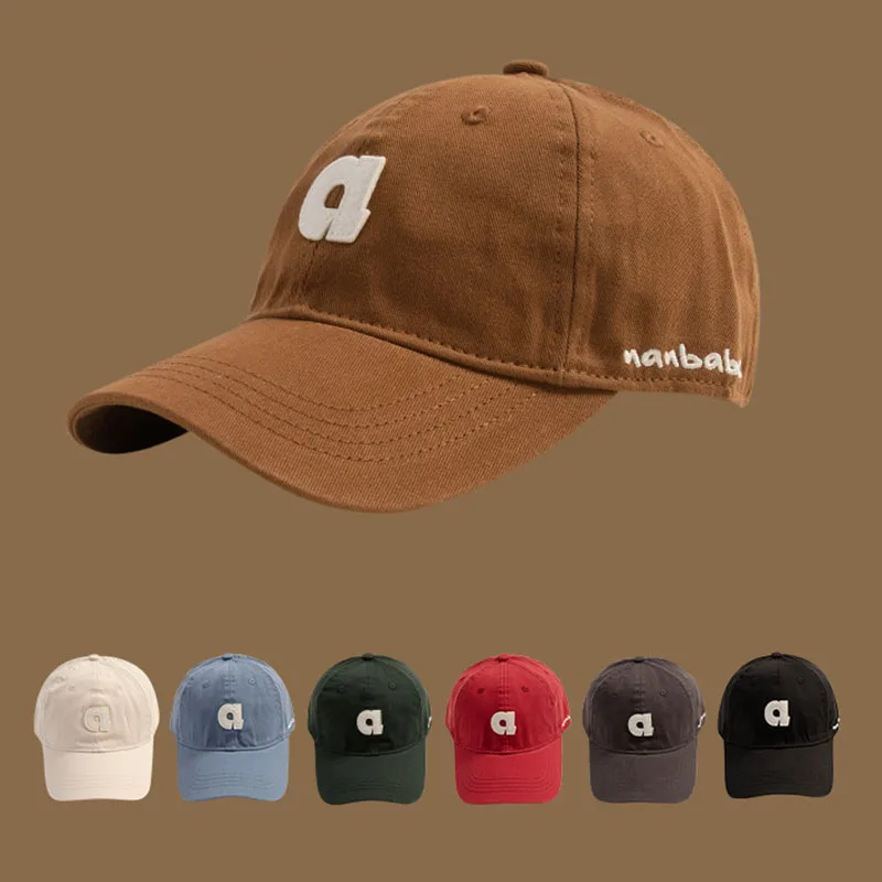 

Summer Hot Men's Hats Cotton Solid Color Casual Letter Embroidery Duck Tongue Hat Sun Protection Sunshade Ladies Baseball Cap