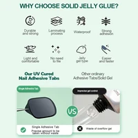 Nailpop UV Cured Nail Adhesive Tabs 10 Sheets Super Sticky & Breathable Double Sided Jelly Nail Glue Tabs for Fake Nails 240PCS 2