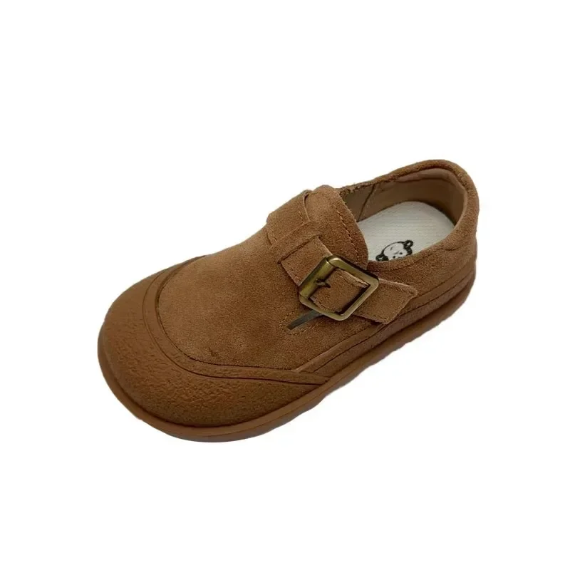 Children Shoe Retro Casual Shoes Trendy Boy Leather Shoes Lovely Frosted School Girls Party Dresses Chaussure Enfant Fille