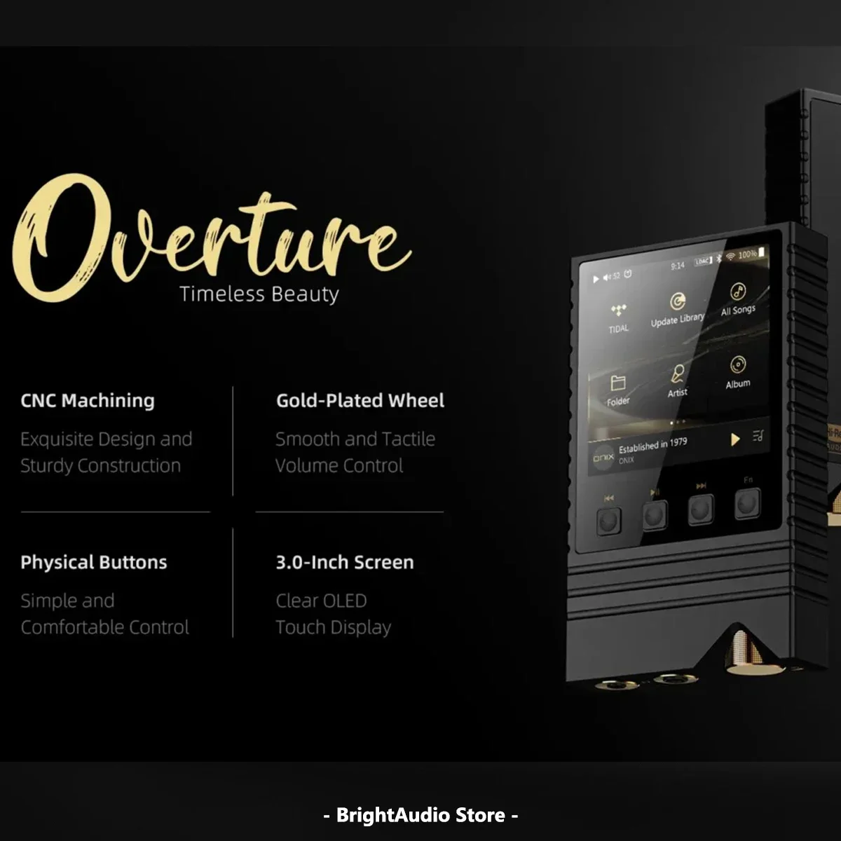 Onix-overtureポータブルミュージックプレーヤー、mp3、dac、amp