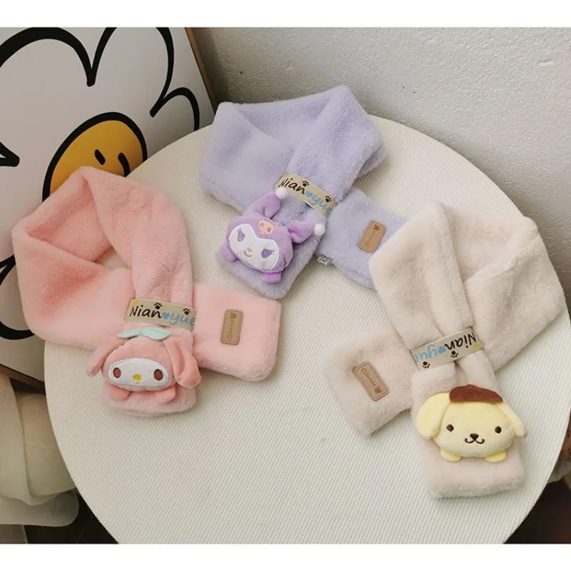 Children's Scarf Autumn Winter Warm Thick Cartoon Plush Doll Baby Neck Scarf for Girls Boys Outdoor Newborn Neckerchief