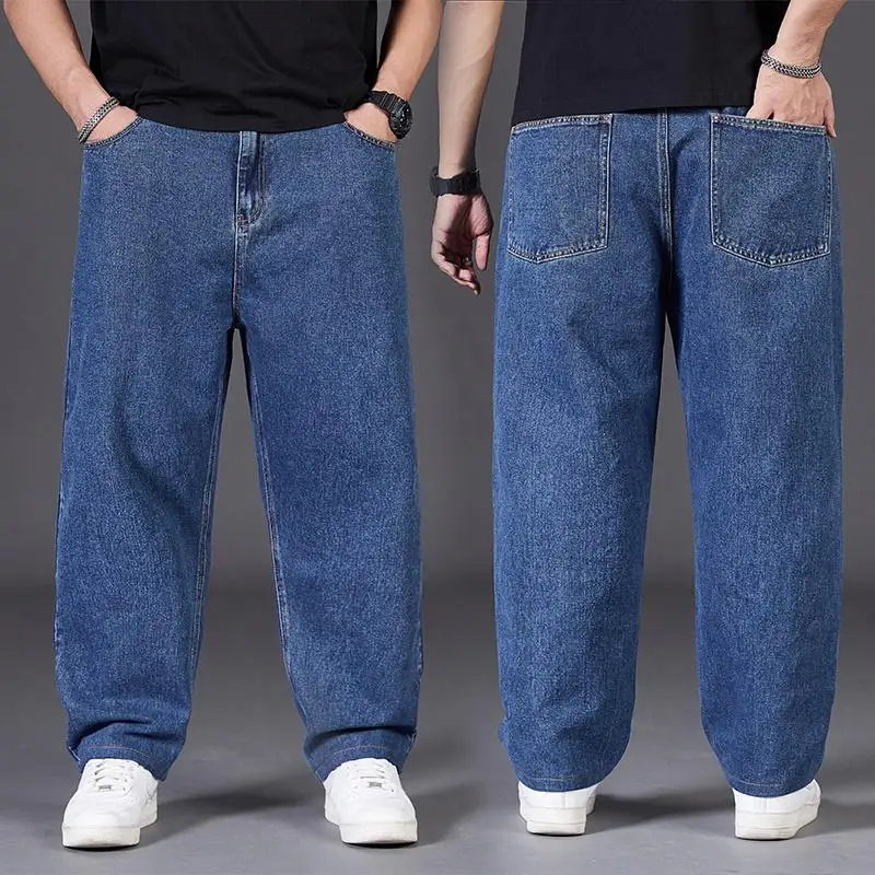 джинсы мужские Pantalones Vaqueros Hombre Plus Size Jeans for Men Wide Leg Jeans 30-50 Loose Long Pants Baggy Jeans 3
