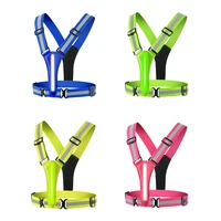 LED Running Vest USB Rechargeable Reflective Night Work Security Vest High Visibility Night Running Riding Clothing Elastic Band 2