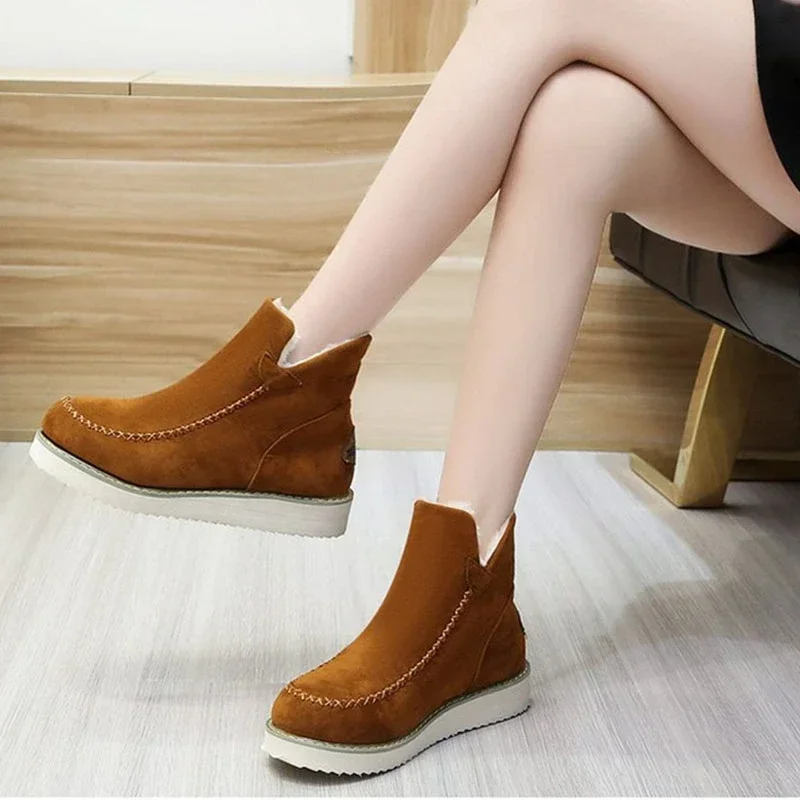 

Women Snow Boots Winter 2023 Fashion Casual Warm Shoes for Women Slip On Lady Comfort Female Ankle Boot Footwear Botas De Mujer