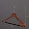 Suit Hanger Flocking High-Quality Wooden Hanger Traceless for Home Drying Laundry 4