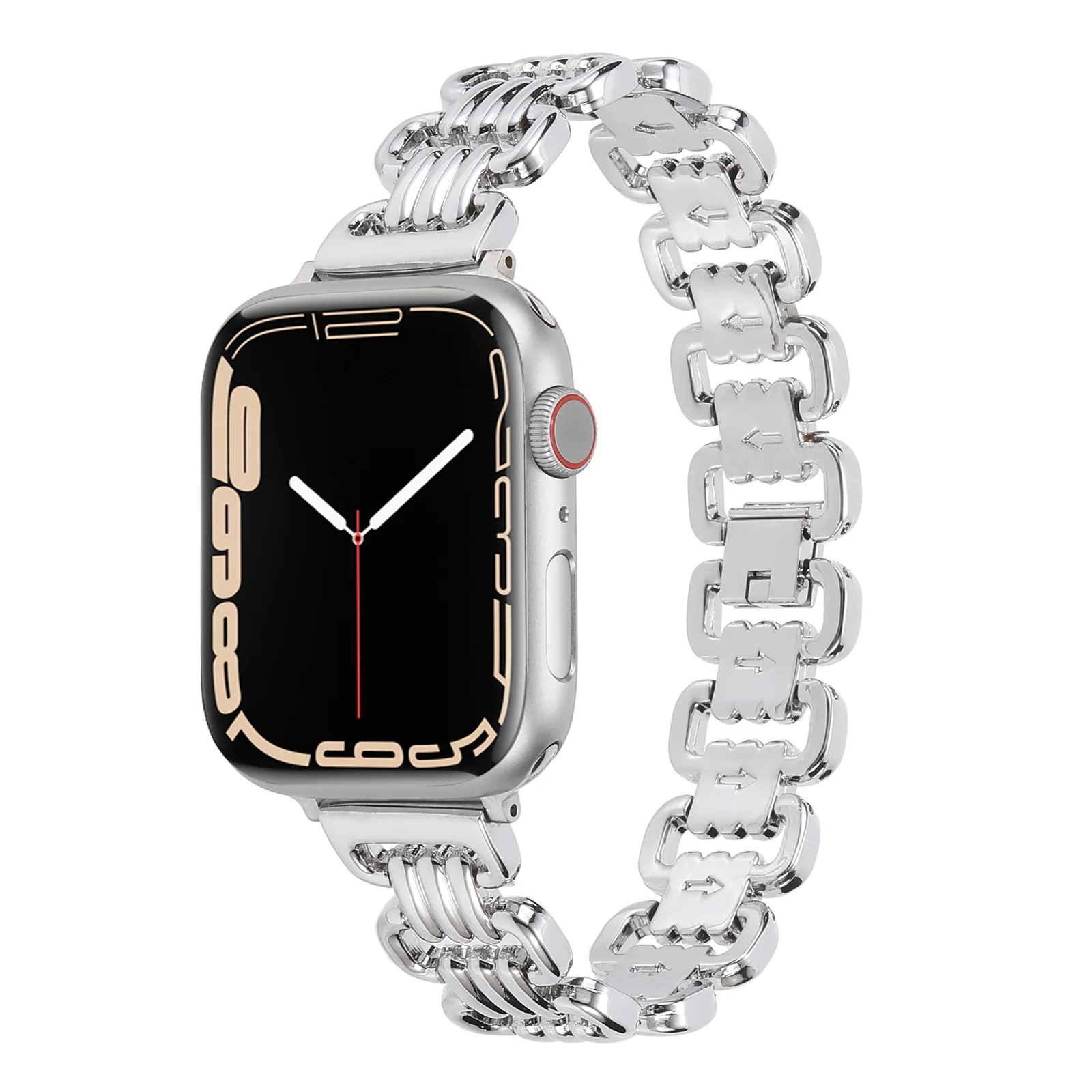 U-shaped Metal Strap For Apple Watch 49mm 45mm 41mm 44mm 40mm 42mmStainless Steel Watchband Belt for iWatch Ultra 8 7 6 5 4 3 SE