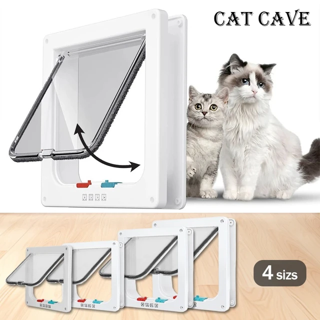 1 set, four-way safety lock flip door | weatherproof PVC pet door, suitable for cats and dogs, cat doors, dog doors 2