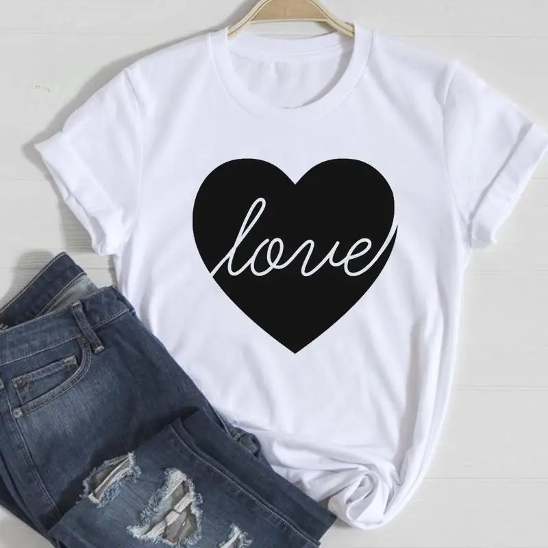 Clothing Floral Women Print European and American Short-sleeved T-shirt Women Clothing Tops Oversized T Shirt