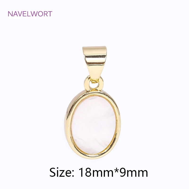 Trendy Multi Styles Charms 18K vergoldetes Messing eingelegte Muschel Charms Anhänger für DIY Schmuckherstellung Halskette Zubehör – Detail 35