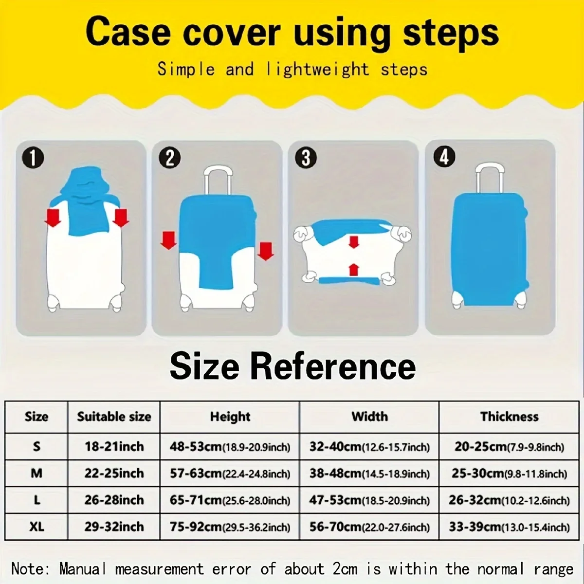 Luggage Cover Jacket Bear Fashion Luggage Cover Travel Suitcase Protective Cover Elasticity Dust Covers Suitable for 18-32 Inch Suitcases