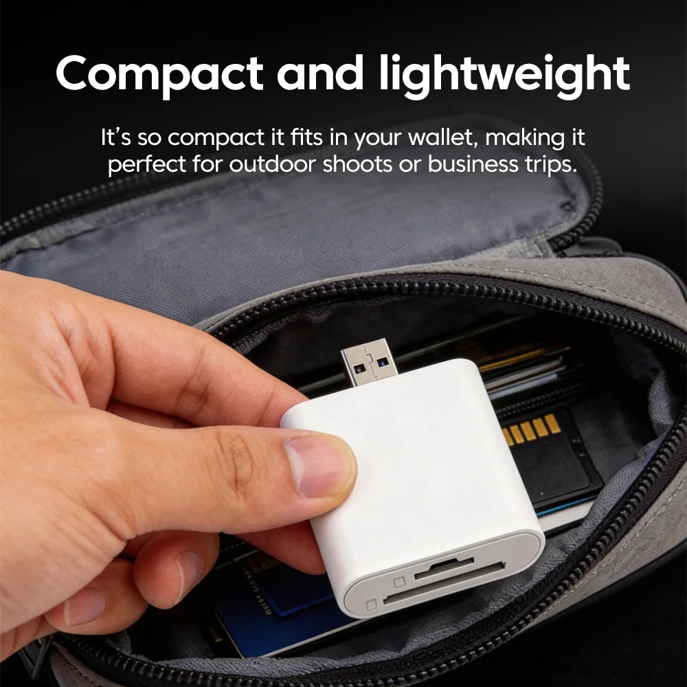 2in1 카드 리더 USB3.0/USB C to SD TF 카드 리더 어댑터 (PC, 노트북용) 스마트 메모리 카드 리더 SD TF 카드 어댑터