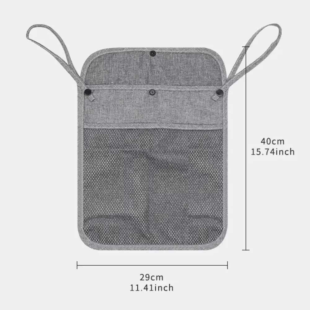 2Pcs Multifunctional Baby Stroller Mesh Bags Hanging Bag Double Pockets Carriage Pram Storage Bag Perspective Large Capacity