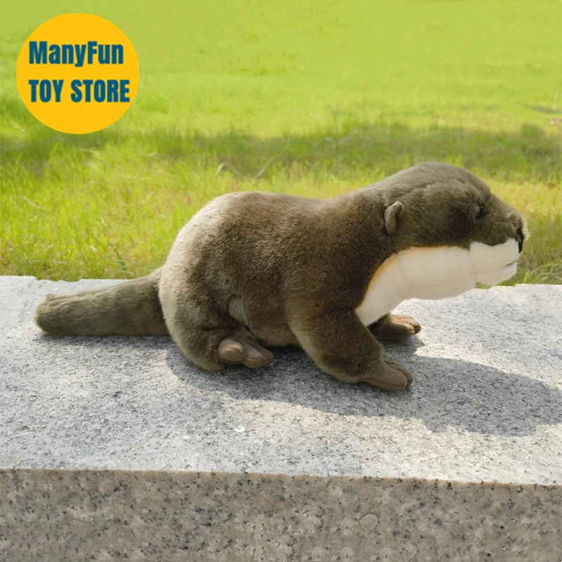 Otter High Fidelity Anime Cute Bank Beaver Plushie Lutra Lutra Plush Toys Lifelike Animals Simulation Stuffed Doll Toy Gifts 6