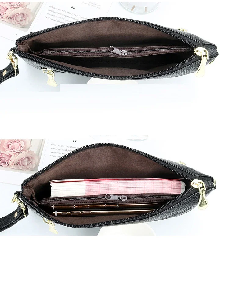 Fashion Women Clutch Bag PU Leather Crossbody Bags Small Shoulder Handbag Female Mobile Phone Purse Bags - 6