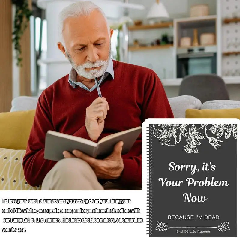 Happy Life Planner End Of Life Planner Organizer Workbook Funny Guided Final Arrangements Organizer For Possessions Business