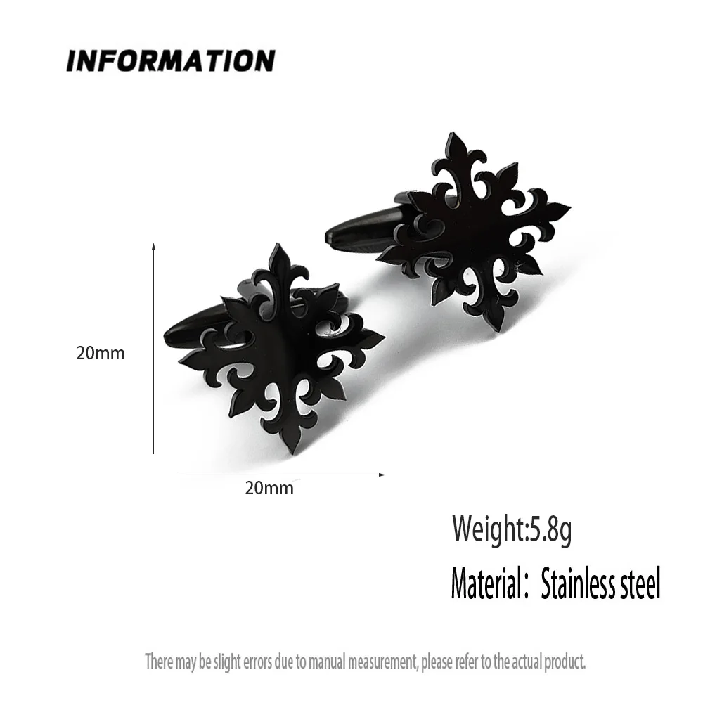 클래식 기독교 홀리 릴리 꽃 커프스 단추, 스테인레스 스틸 남성 셔츠, 세트 버튼, 빈티지 종교 주얼리, 결혼 선물